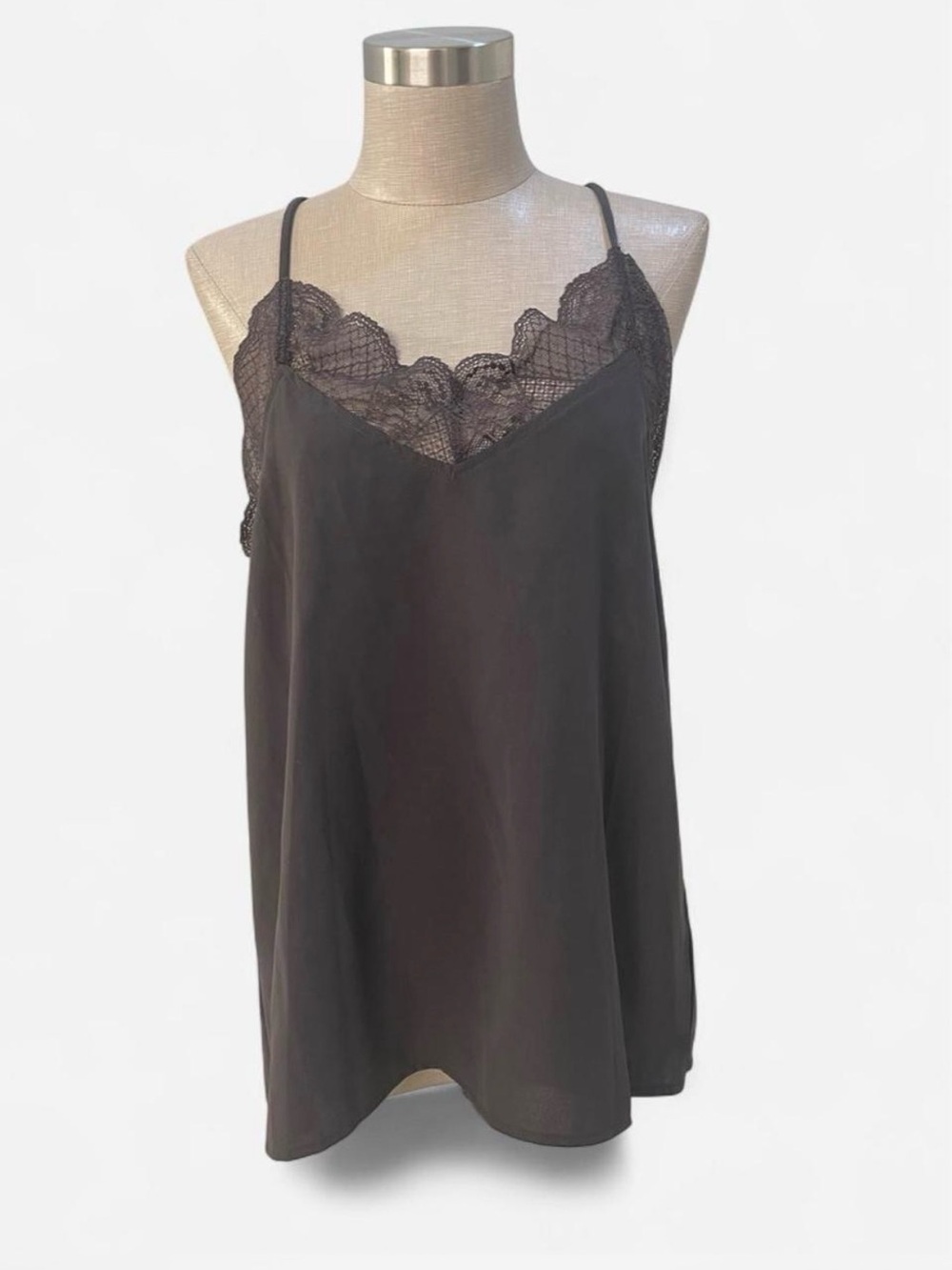 BiBi Black Lace-Trim Camisole